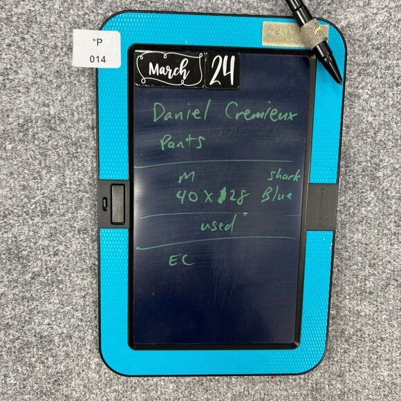 Daniel Cremieux Pants Mens 40 Shark Blue Straight Leg Stretch Flat Front Dress - Picture 10 of 11